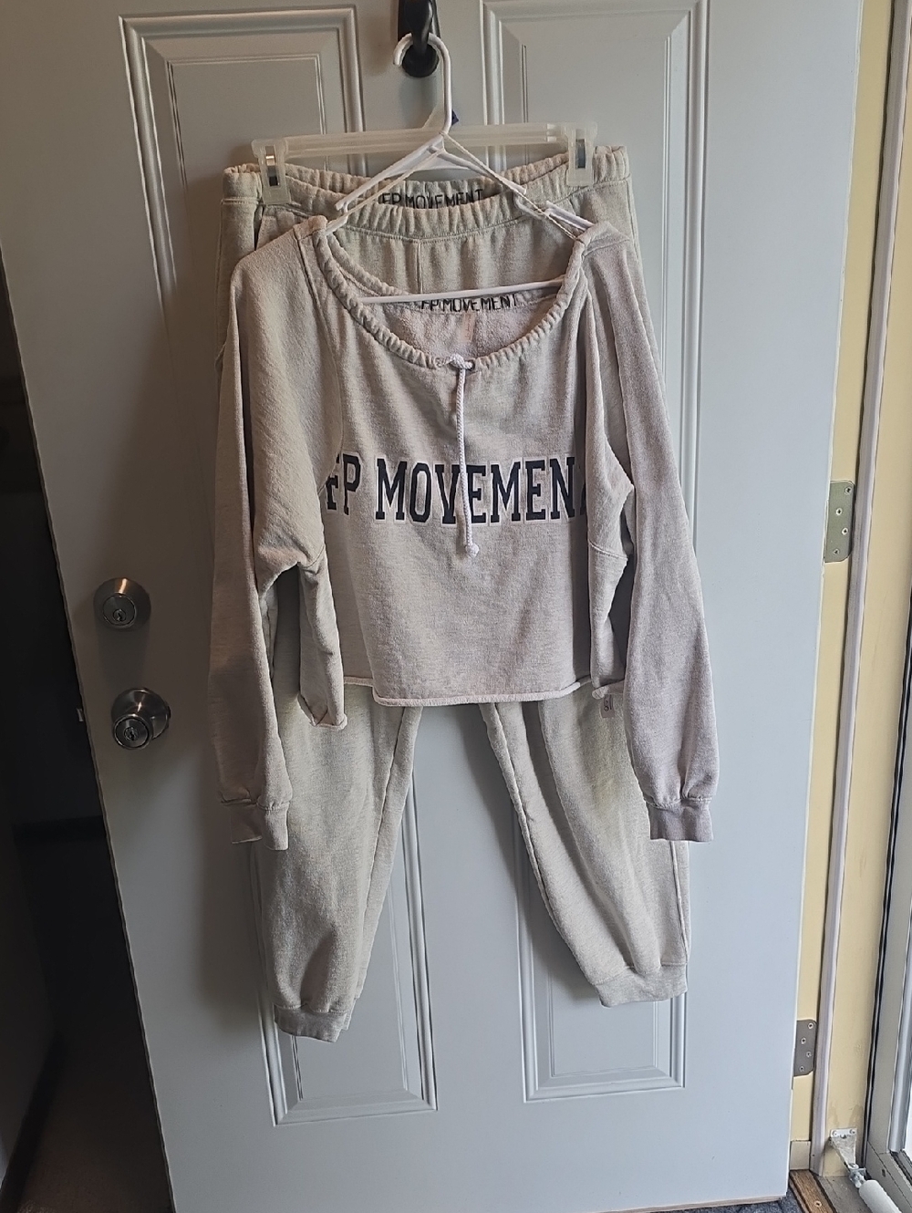 FP Movement by Free People Beige Two-Piece Jumpsuit Set